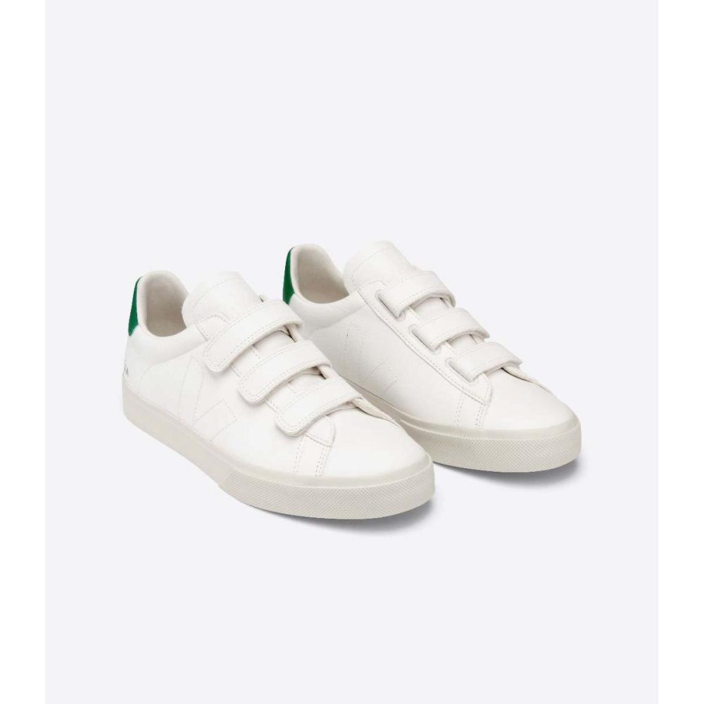 Veja RECIFE CHROMEFREE Joggesko Dame White/Green | NO 626AHK